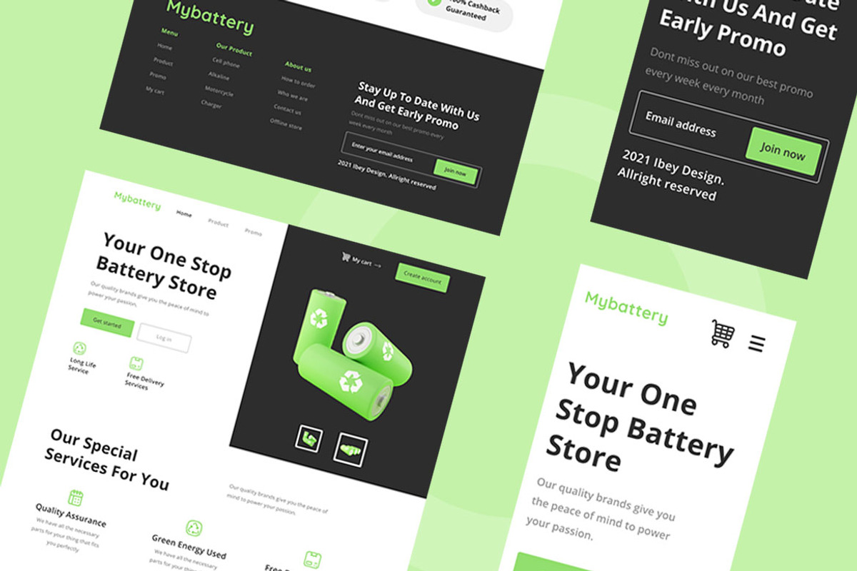 Battery Store Web Design, a Wireframe Template by INSPR STD (Photo 5 of 6)