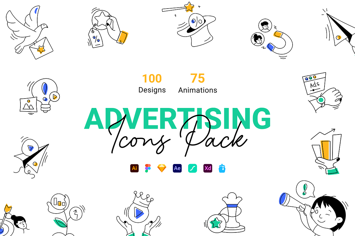 Advertising Animated Icons, an Outline Icon by Vectors Market (Photo 1 of 8)