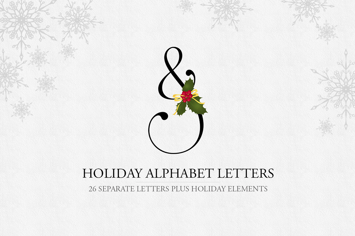 Holiday Alphabet Design Set, a Decorative Illustration by Maggie Stilwell Design (Photo 1 of 10)