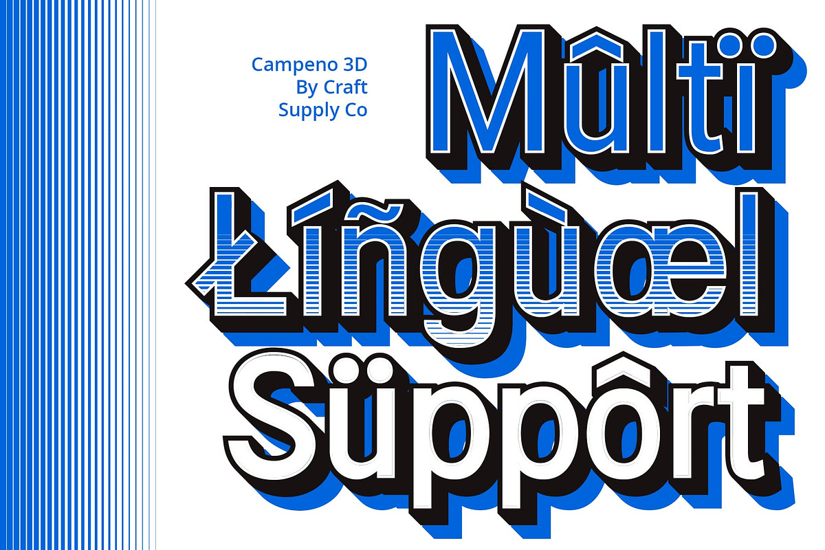Campeno 3D, a Sans Serif Font by Craft Supply Co. (Photo 3 of 8)
