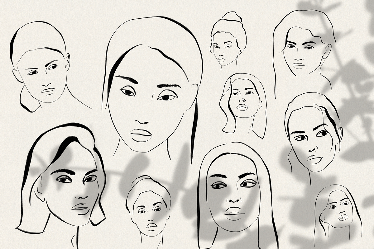 Amelia Line Art Pack, an Illustration by Kassenzio Atelier (Photo 6 of 9)