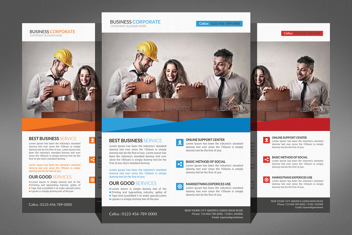 66 Corporates Flyers Bundle, a Flyer Template by Graphic Templates (Photo 4 of 67)