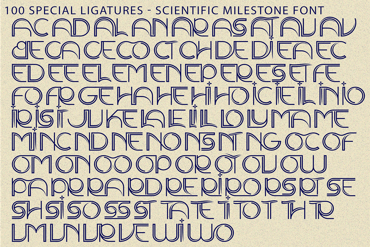 SCIENTIFIC MILESTONE - ART DECO FONT, a Sans Serif Font by 177Studio (Photo 8 of 8)