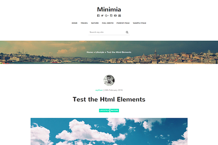Minimia-Content Focused Bootstrap WP
