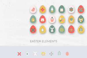 Abstract Geometric Easter Elements