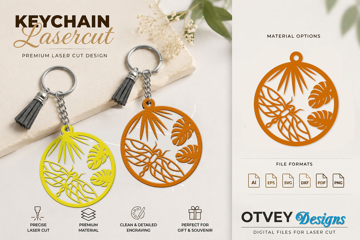 Dragon fly Keychain Lasercut, an Object Graphic by OTVEY DESIGN (Photo 12 of 13)