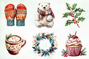 Watercolor Brush Doodle Christmas, an Illustration by Creative Art (Thumbnail 7 of 10)