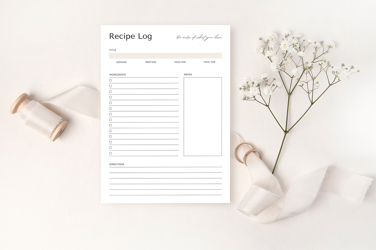 Recipe Log, a Stationery Template by DesignDevisers (Photo 2 of 10)
