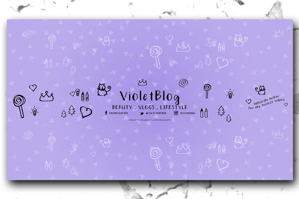 10 Youtube Channel Art Banners vol.4, a Social Media Template by RussGFX (Photo 7 of 17)