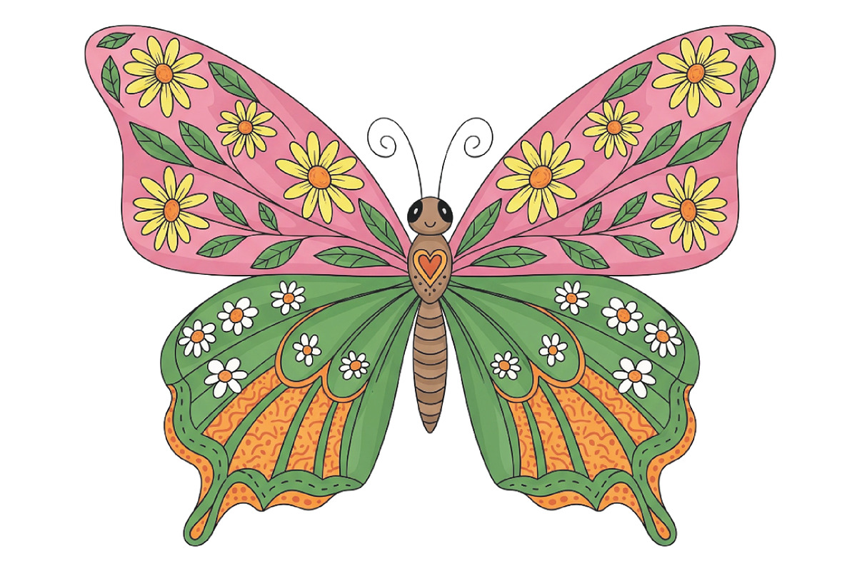 Hand-Drawn Floral Butterfly PNG Bund, an Illustration by CraftArtStudio (Photo 2 of 6)