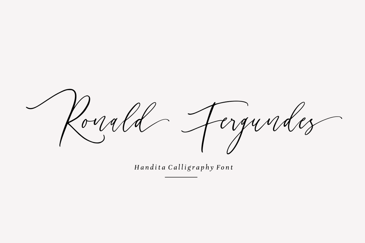 Handita - Calligraphy Font preview 5