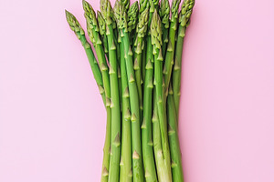 Bunch of asparagus on pink, a Food & Drink Photo by MistyDay