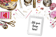 Pretty Pink Styled Desktop Mockup#32, an iPhone Mockup by MMStyledStock (Thumbnail 2 of 3)