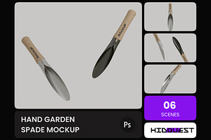 Hand Garden Spade Mockup