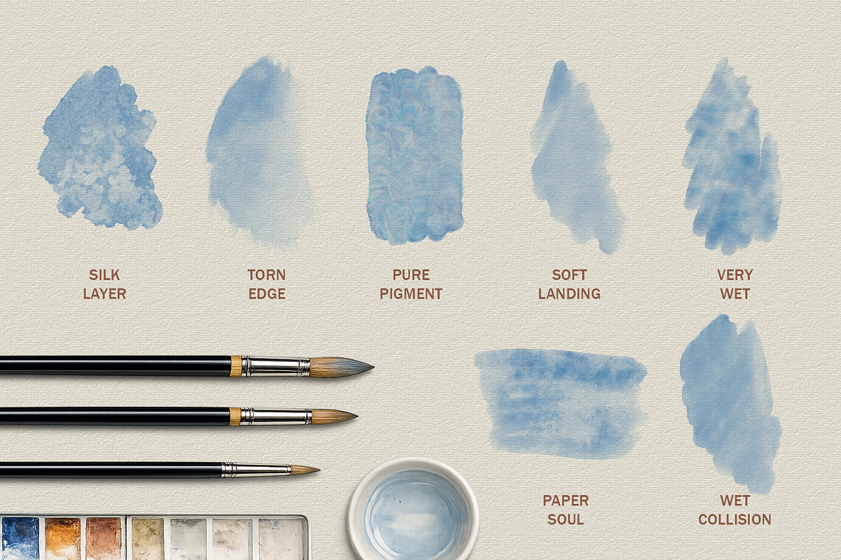 Real Watercolor Procreate Brushes, a Brush Add-On by GRANCI STUDIOS (Photo 11 of 12)