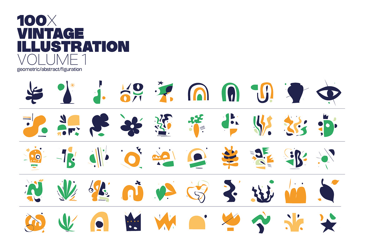 100x VINTAGE ILLUSTRATION - VOLUME 1, a Pattern Graphic by La Boite Graphique (Photo 4 of 7)