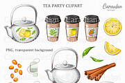 Tea Lovers Clipart Collection, a Food Illustration by Serghei Caraulan (Thumbnail 3 of 3)