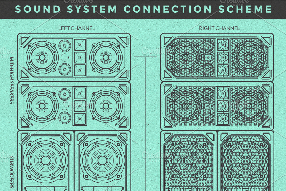 Sound speakers, audio & Dj equipment, an Object Graphic by TRIKONA (Photo 2 of 3)