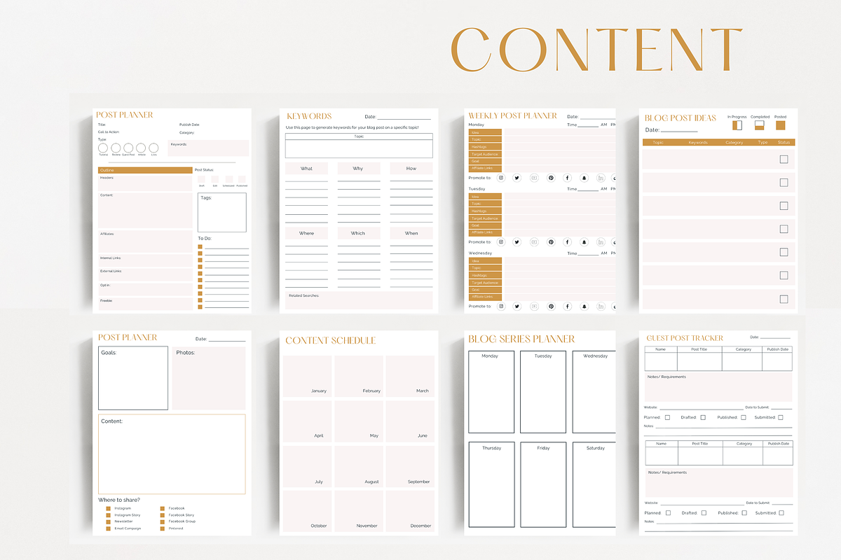 2023 Blogging Planner, a Stationery Template by Marketing Templates Co. (Photo 3 of 11)