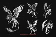10 Bundle Dark Art Lion Wing Beast, an Illustration by Morspective (Thumbnail 3 of 7)