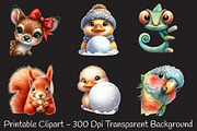 Quirky Animal Peeking Clipart, an Illustration by RobertsArt (Thumbnail 3 of 7)