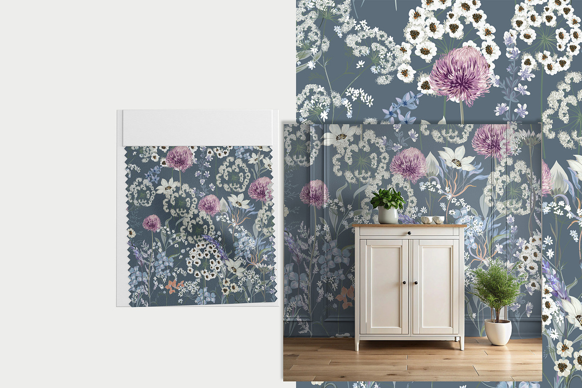 Floral vector seamless pattern, a Pattern Graphic by FleurArt (Photo 7 of 8)