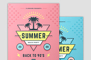 Summer 90s Party Flyer Template, a Flyer Template by Vasya Kobelev (Thumbnail 3 of 5)