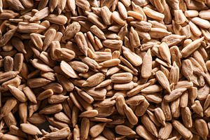 Peeled sunflower seeds filling the frame, creating a nutritious background and, a Photo by Studio ANNA