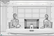 Virtual TV Studio News Set 27, an Architecture 3D Model by akerStudio (Thumbnail 31 of 49)