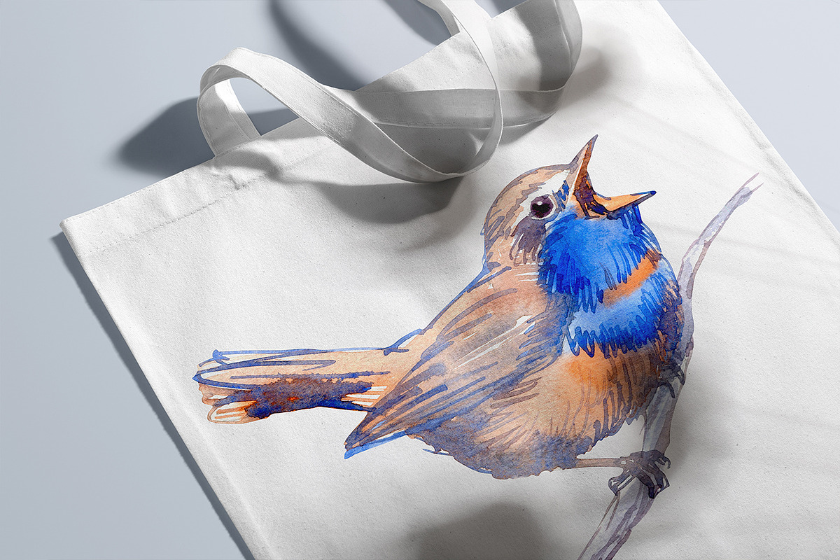 Small forest birds - watercolor set, an Object Graphic by ViktoriArt (Photo 6 of 6)