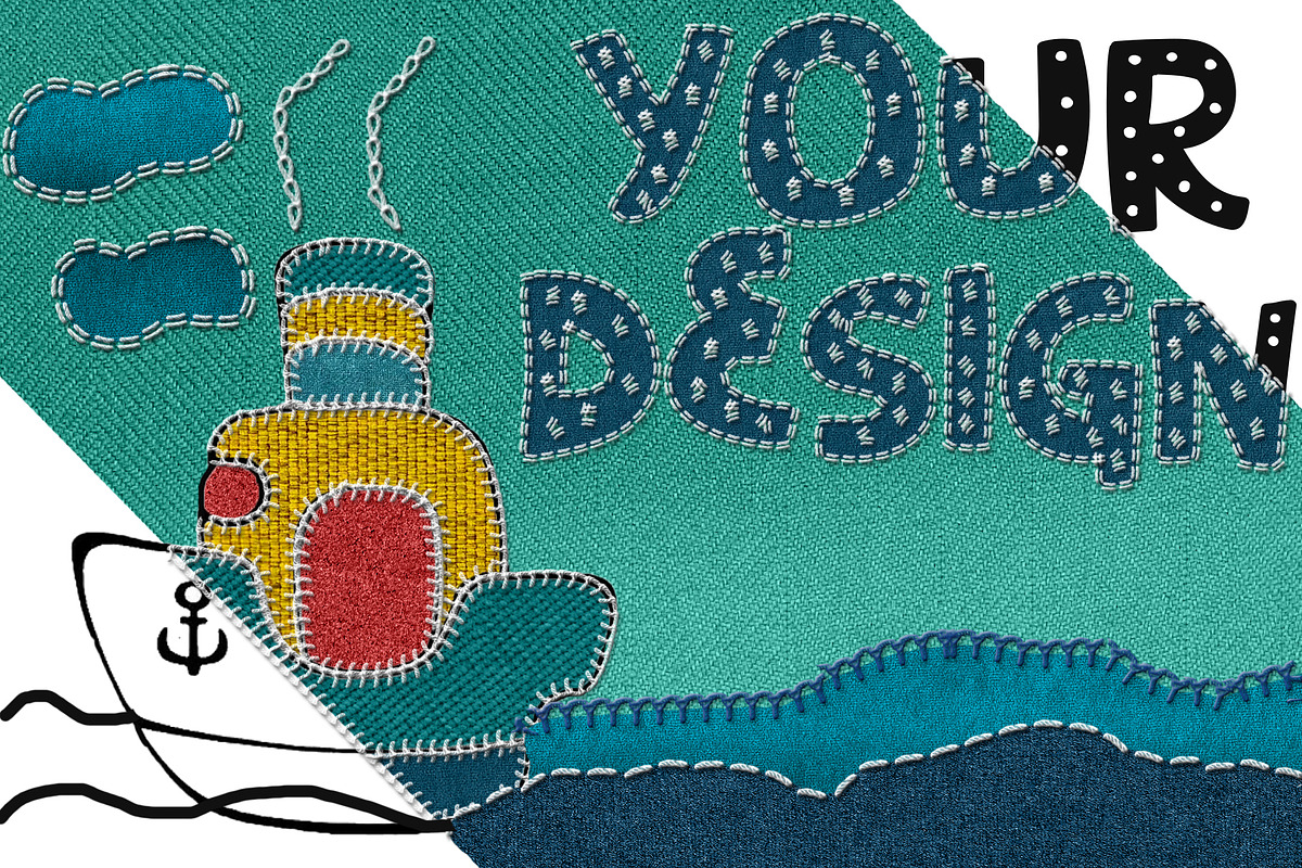 Velvet STYLES & STITCH BRUSHES PS, a Layer Style Add-On by Alexiva (Photo 2 of 6)