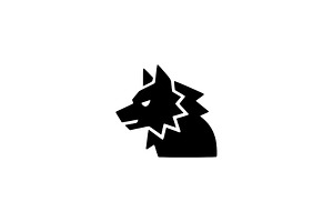 Wolf Silhouette Vector, an Animal Illustration by Vectorium Studio