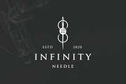 Infinity Needle Logo Template, a Branding & Logo Template by vectorwithin (Thumbnail 1 of 3)