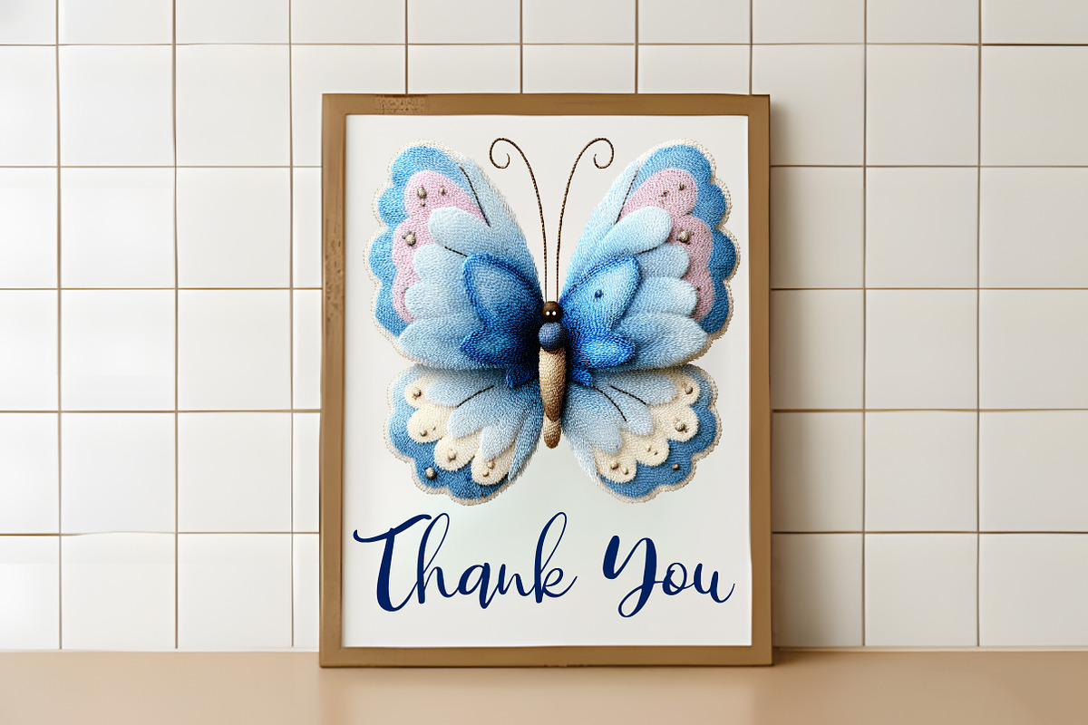 Easter Day Faux Latch Hook Butterfly, an Illustration by RobertsArt (Photo 4 of 6)