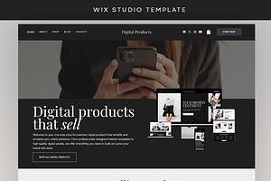 Wix Digital Products Template, a Wix Template by Template Twist Shop