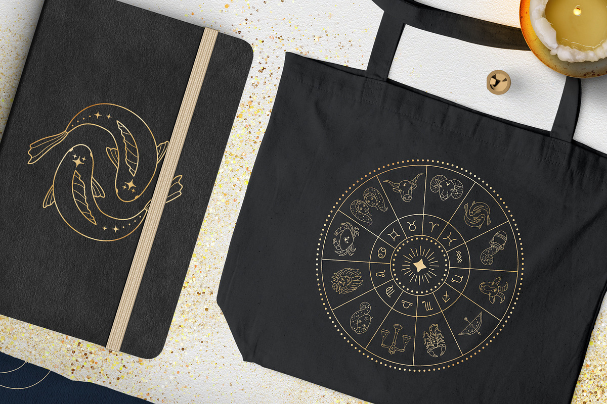 Zodiac signs and constellations, an Illustration by NatalieArtShop (Photo 13 of 16)