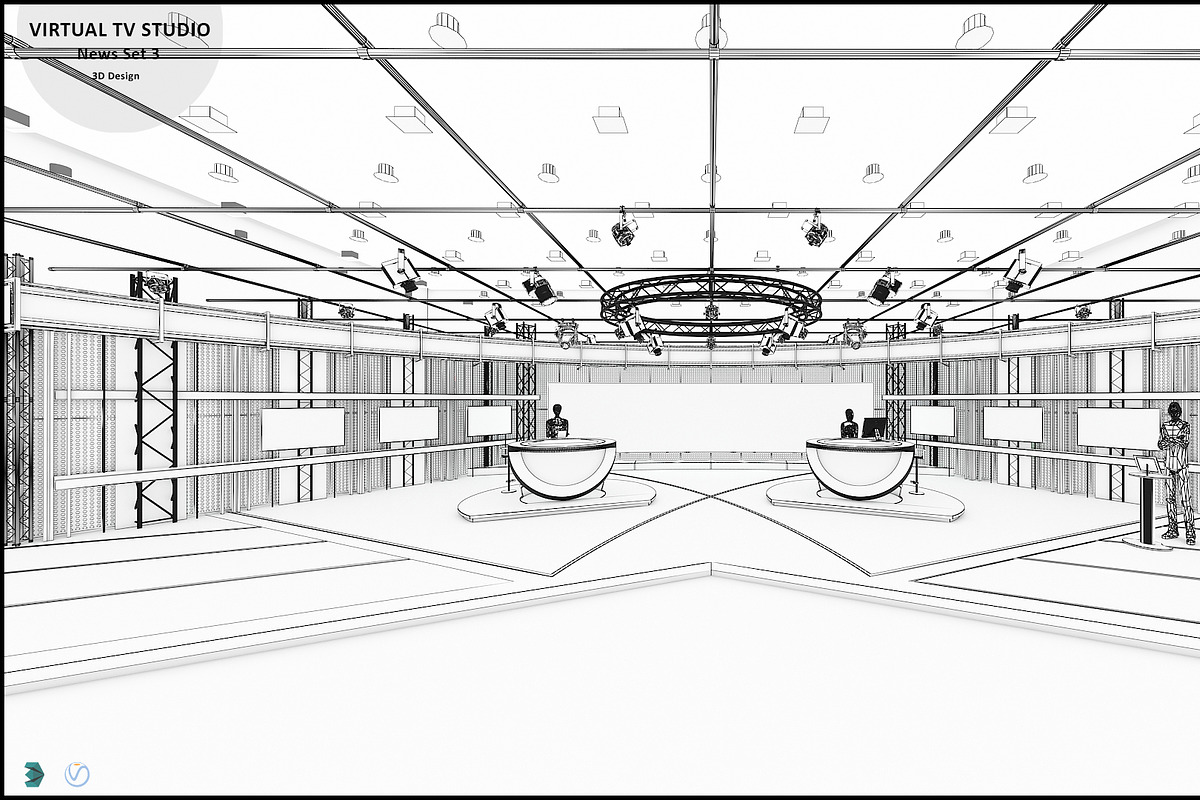 TV Studio Collection Vol 6 - 2 PCS, an Architecture 3D Model by akerStudio (Photo 68 of 98)