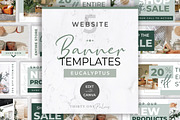 Website Banners for Canva | Green, a Templates & Theme by Thirty One Palms Studio (Thumbnail 1 of 8)
