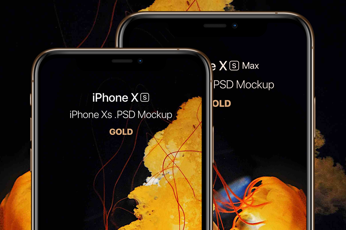 iPhone Xs & Xs Max PSD Mockups, an iPhone Mockup by CreativesCastle (Photo 4 of 7)