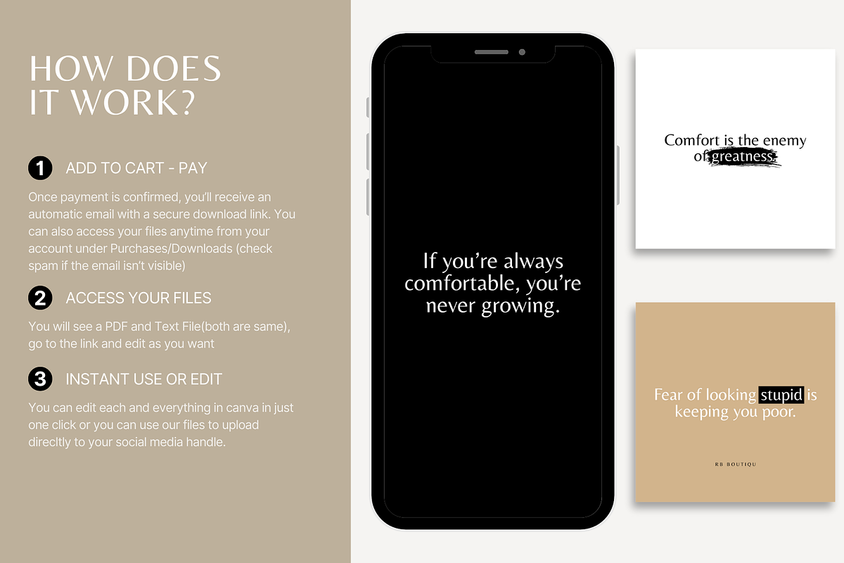 150 Inspiring Instagram Templates, a Social Media Template by RB Boutique (Photo 10 of 12)