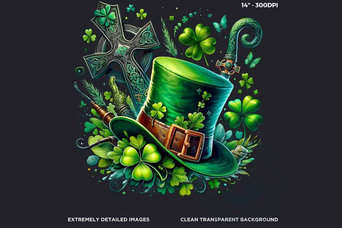 St Patrick's Day Clipart Set, a Seasonal Illustration by ThatsDesignArt (Photo 2 of 10)