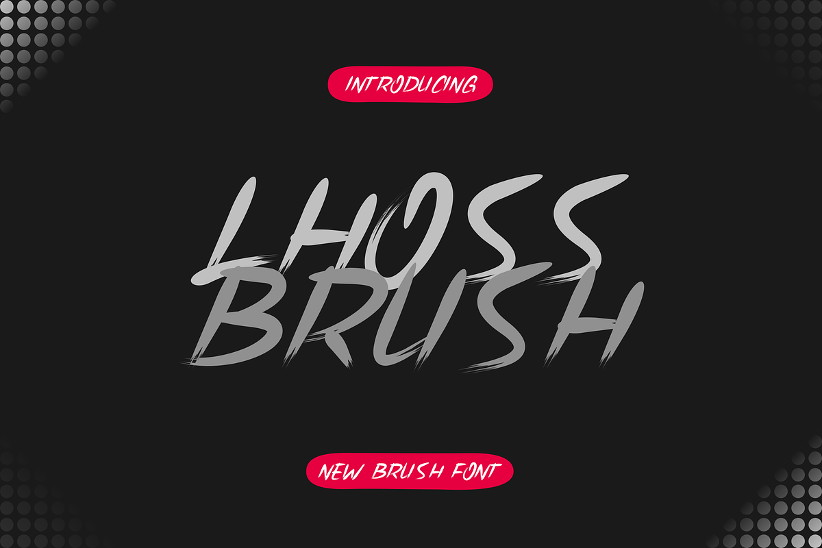 Lhoss Brush - Font, a Handwritten Font by artchiles_design (Photo 1 of 5)