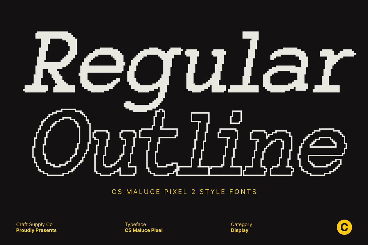 CS Maluce Pixel, a Slab Serif Font by Craft Supply Co. (Photo 4 of 8)