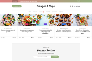 Food Recipe Blog WordPress Theme