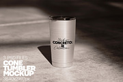 Silver Cone Tumbler Mockup, a Merchandise Mockup by Banana Mockups (Thumbnail 1 of 5)