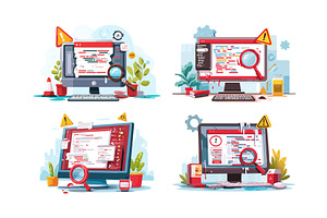 Code testing debugging software, a Technology Illustration by Onyx