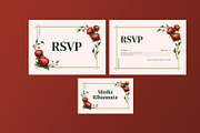 Rose Wedding Invitation Suite, an Invitation Template by Neermana (Thumbnail 4 of 4)
