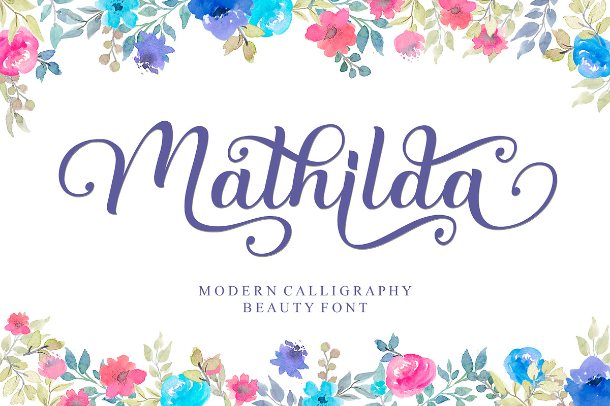 Mathilda - Modern Calligraphy Font, a Script Font by Letterafa Studio (Photo 1 of 12)