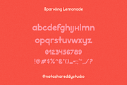 SPARKLING LEMONADE by Natasha Reddy, a Sans Serif Font by Natasha Reddy Studio (Thumbnail 3 of 7)