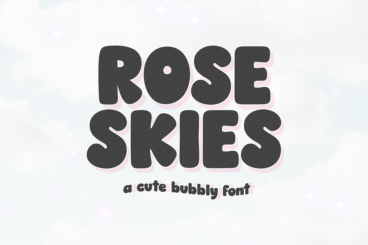 Rose Skies | Cute Bubbly Font, a Handwritten Font by KA Designs (Photo 1 of 11)